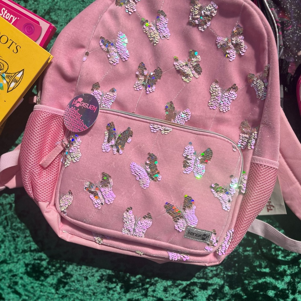 Pink Butterfly Kids Backpack